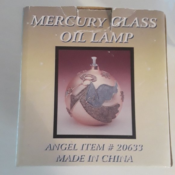 Vintage Mercury Gold Glass Angel Oil Lamp New - Picture 3 of 5